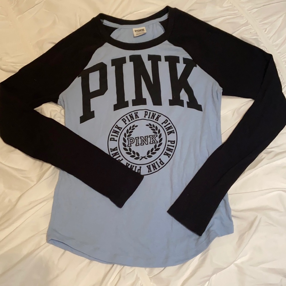Blue Baseball Tee PINK VS